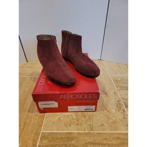 Women NEW Aerosoles Size 7.5 Willingly Wine Ankle‎